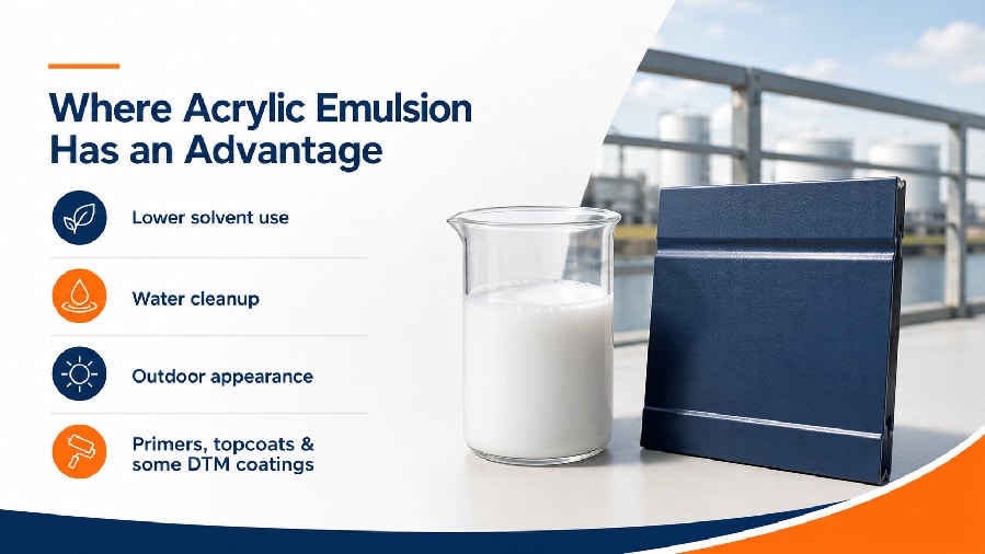 iSuoChem acrylic emulsion vs solvent-based binder comparison for anti-corrosion coatings
