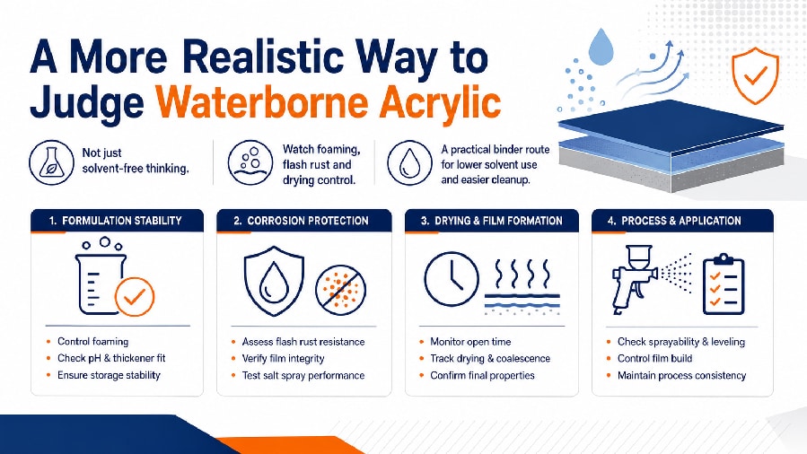 Water-Based Acrylic Resin for Metal Protection: What It Can and Cannot Do